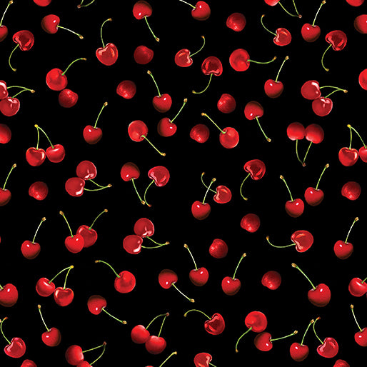 Cherry Hill Cute Cherries Black
