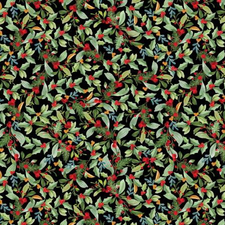 Heartland Holiday Leaves & Berries Black