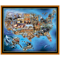 Sew & Go VV UNITED STATES ANIMAL MAP PANEL MULTI