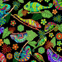 Color Me Chameleon Tossed Black