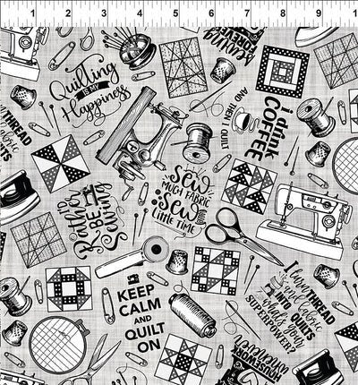 Sketchbook Prints Sewing Taupe 2SK1
