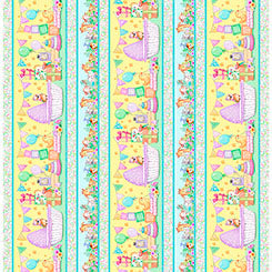 LITTLE ONES - BABY ANIMALS NURSERY BORDER STRIPE