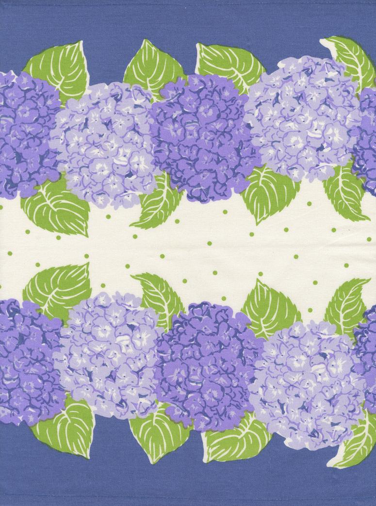 16" Classic Retro Floral Hydran 920 319 Moda Toweling#1