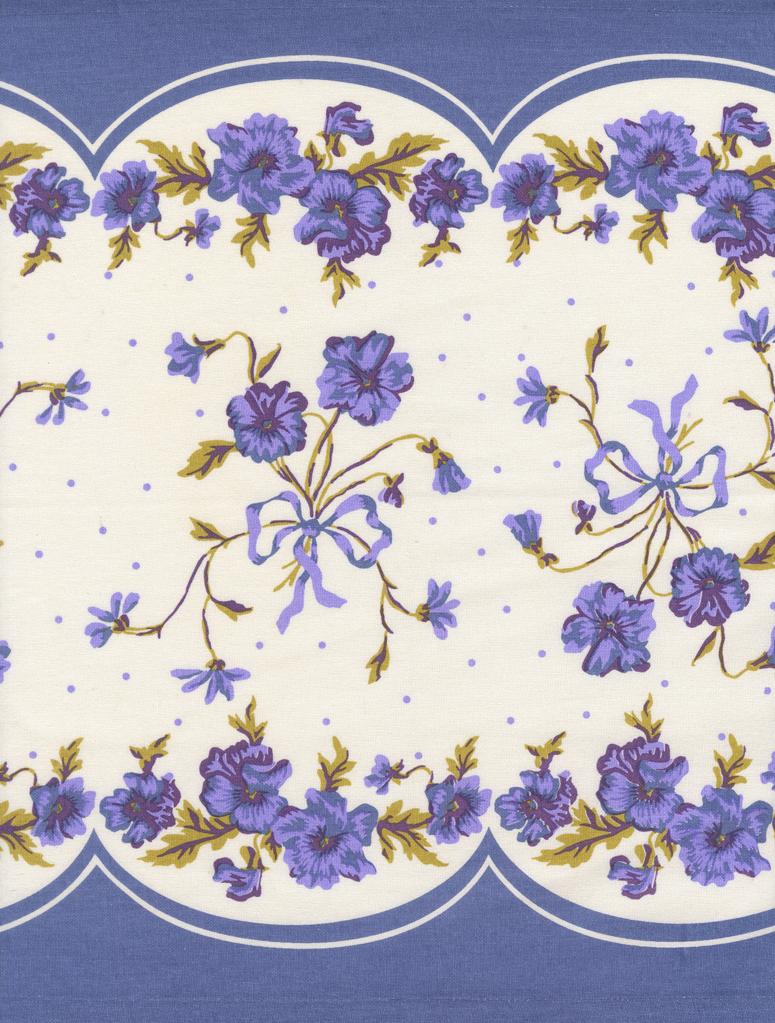16" Classic Retro Floral Pansy 920 320 Moda Toweling#1