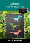 Dinorama - T-rex on Roller Skates Quilt Pattern