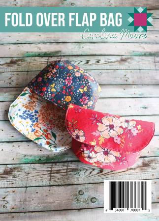 Fold Over Flap Bag - Postcard Pattern