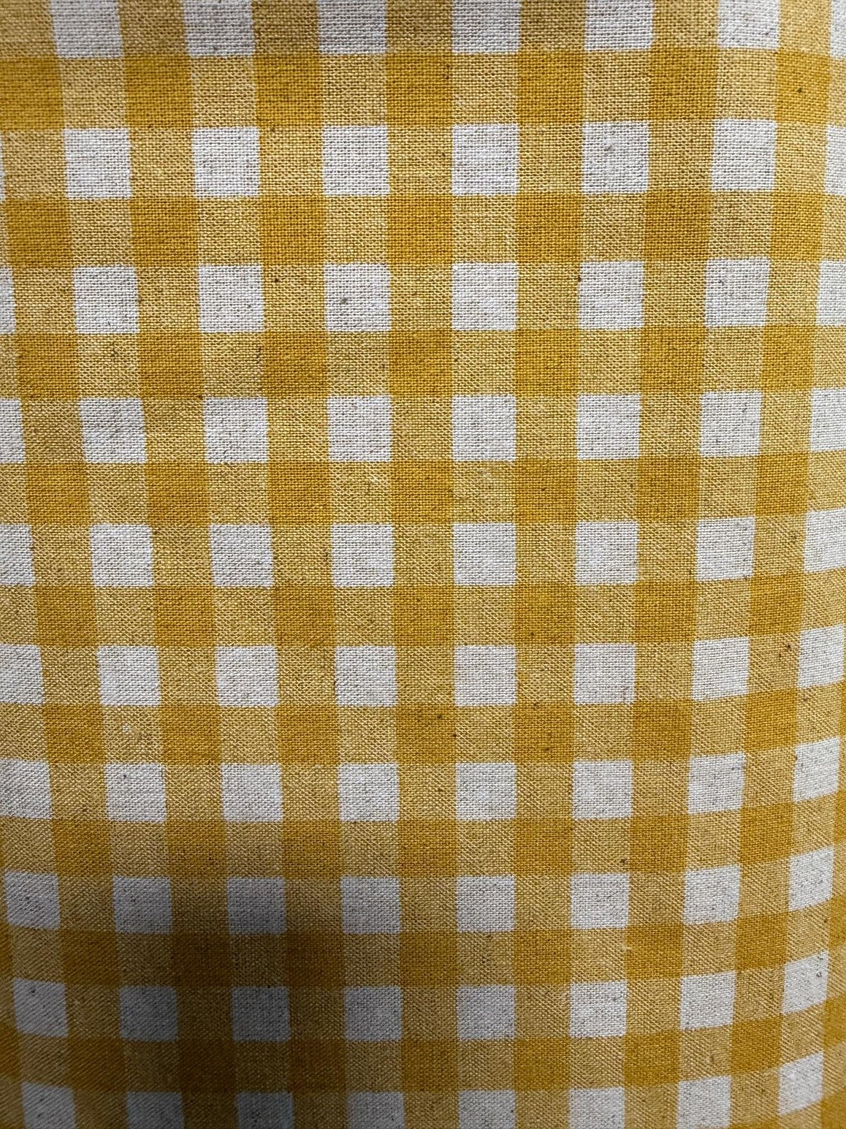 Gold Check Linen Print 80/20 43"