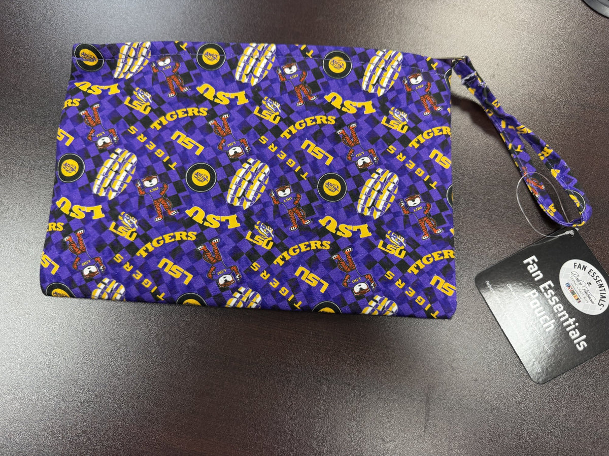 LSU Purple Zipper Fan Pouch