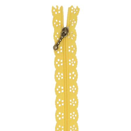 KB 14in Lace Zipper Canary Yellow