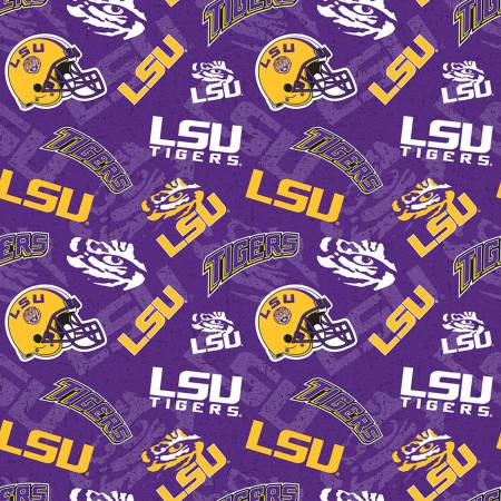NCAA-LSU Tigers Tone/ Tone Cotton