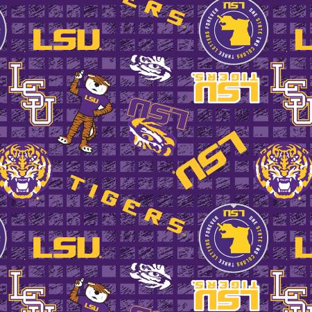 NCAA-Lsu Jersey Knit 58in Wide