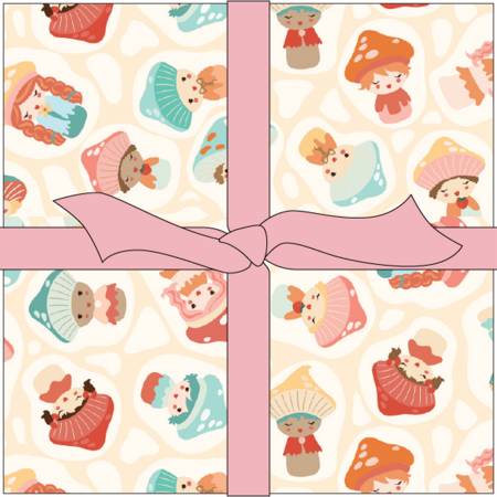 Mushroom Blooms 5" sq. 42pcs.