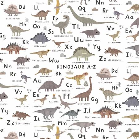 D Is For Dinosaur White