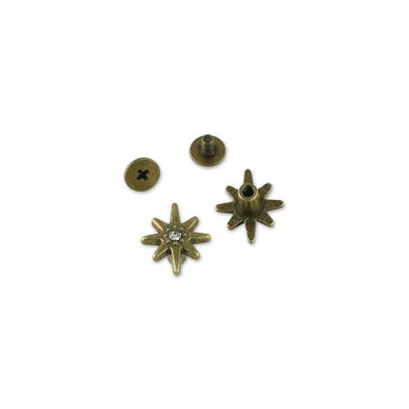 12 Polaris Star Conchos Antique