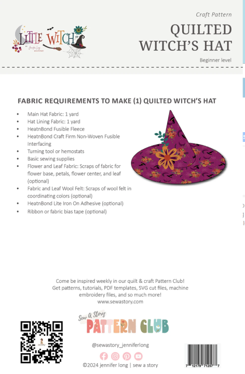 Quilted Witch's Hat