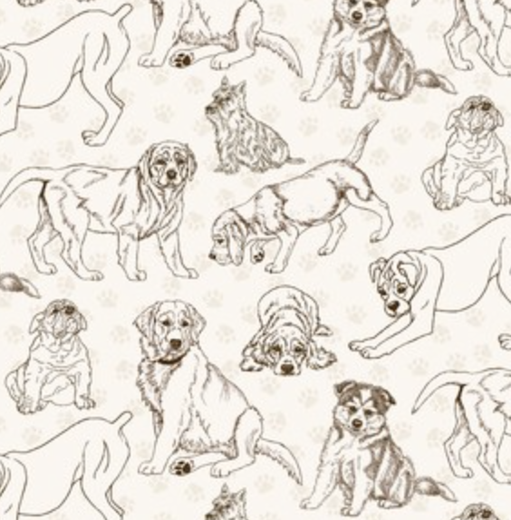 Off The Leash Dog Outline