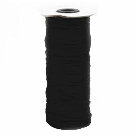 Black Flat Elastic 1/8in