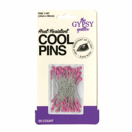 The Gypsy Quilter Cool Pins Fortune Fuchsia 50pc