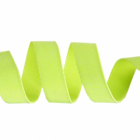Tula Pink EverGlow Webbing Moonbeam/Neon 1in