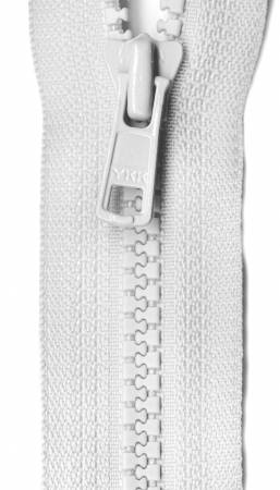 1-Way Separating Zip 24in White