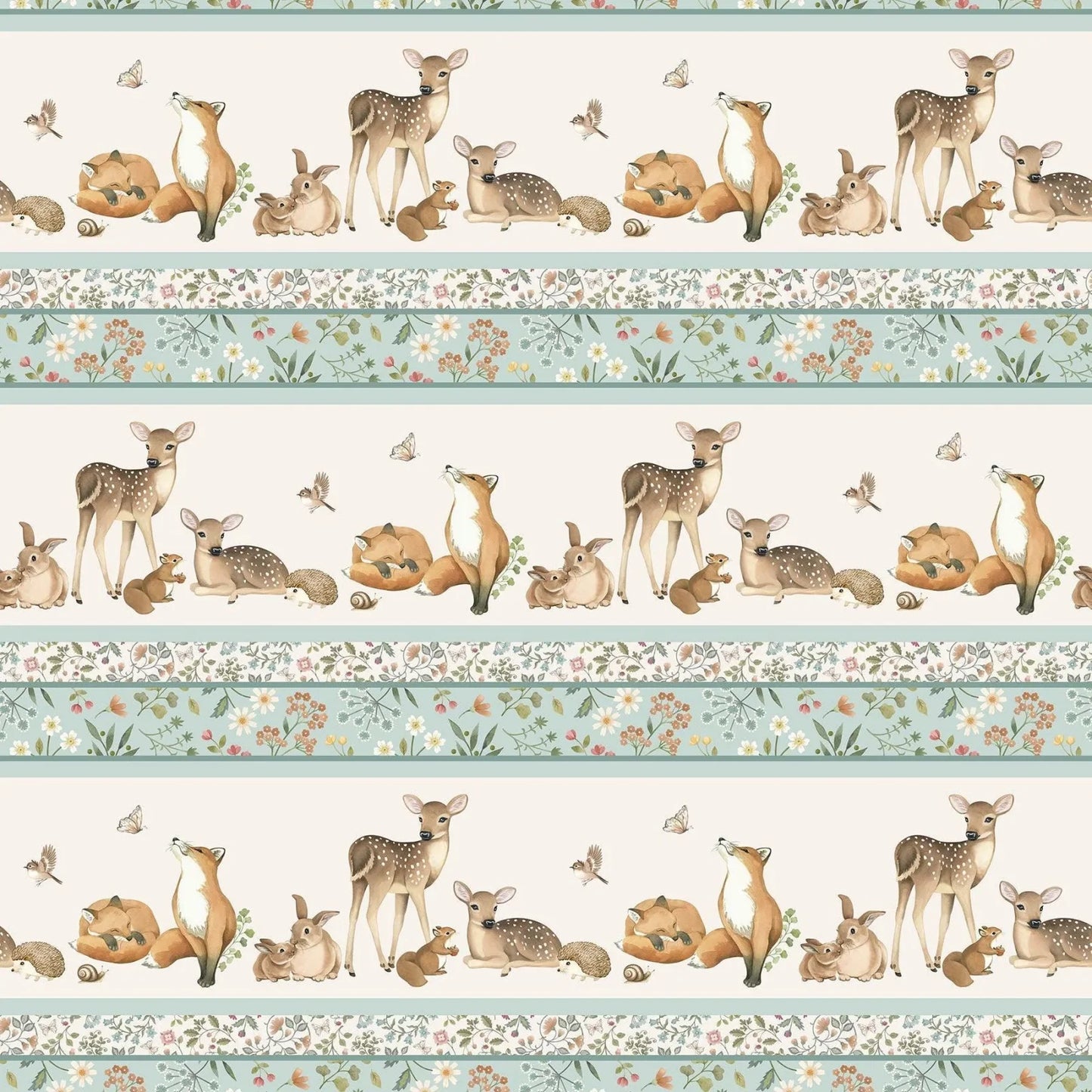 Woodland Heart Border Stripe