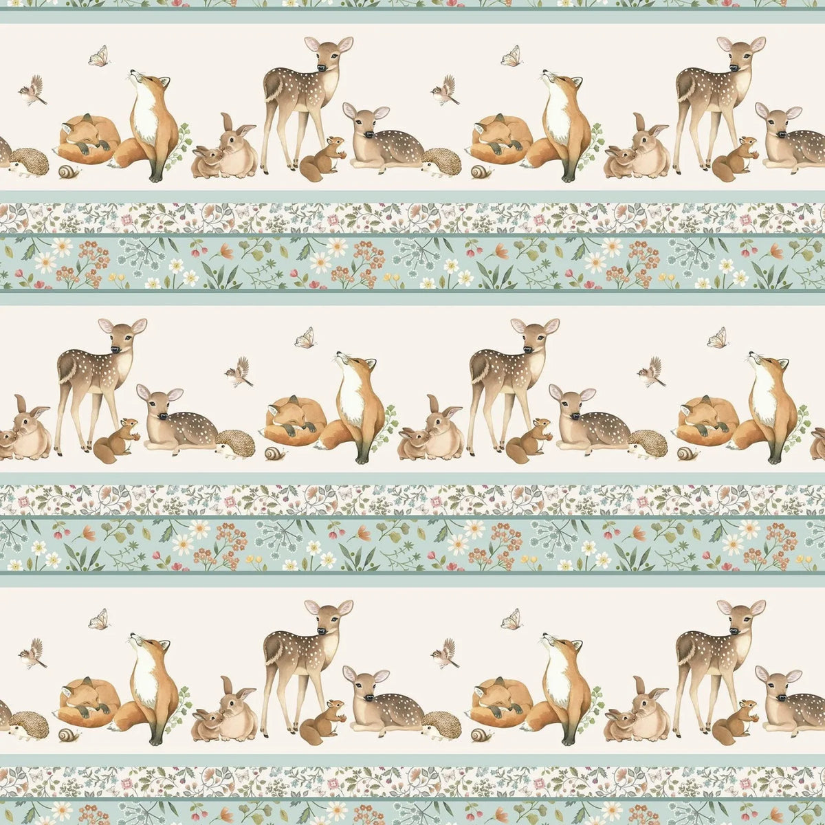 Woodland Heart Border Stripe