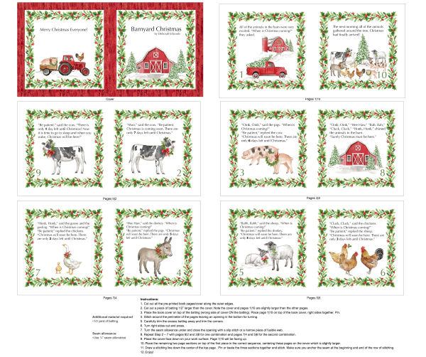 Barnyard Christmas Book Panel