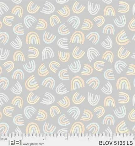 Bunny Love Gray Rainbow
