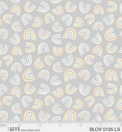 Bunny Love Gray Rainbow