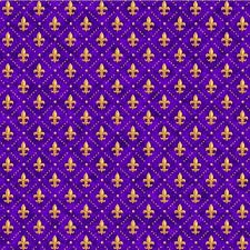 Mardi Gras Purple Fleur de lis