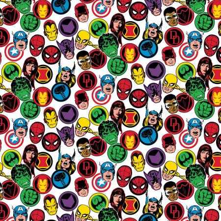 White Marvel Hero Stickers