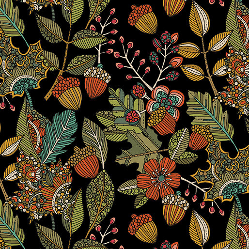 Pumpkin/Spice Leaf Medley Blk