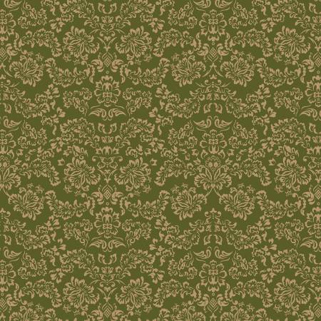 Harvest Keepsakes Elegant Filigree Olive Green w/Metallic