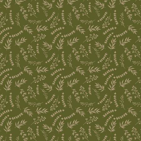 Harvest Keepsakes Elegant Sprigs Olive Green w/Metallic