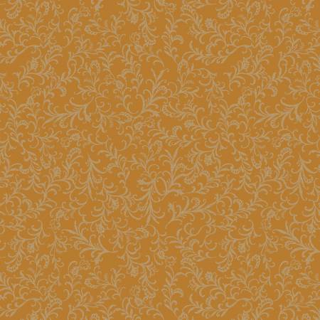 Harvest Keepsakes Elegant Scrolls Caramel w/Metallic