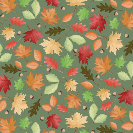 Enchanted Forest Leaves Green