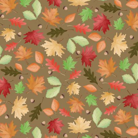 Enchanted Forest Leaves Brown
