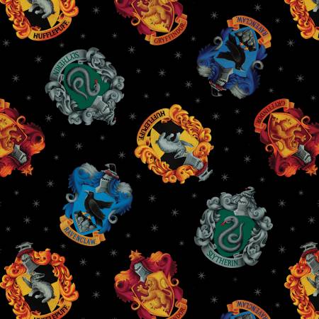 Harry Potter Hogwarts Crests Black