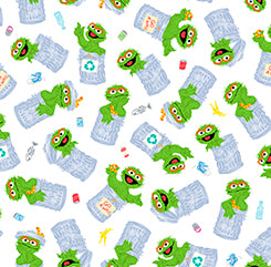 Sesame Street OSCAR THE GROUCH WHITE