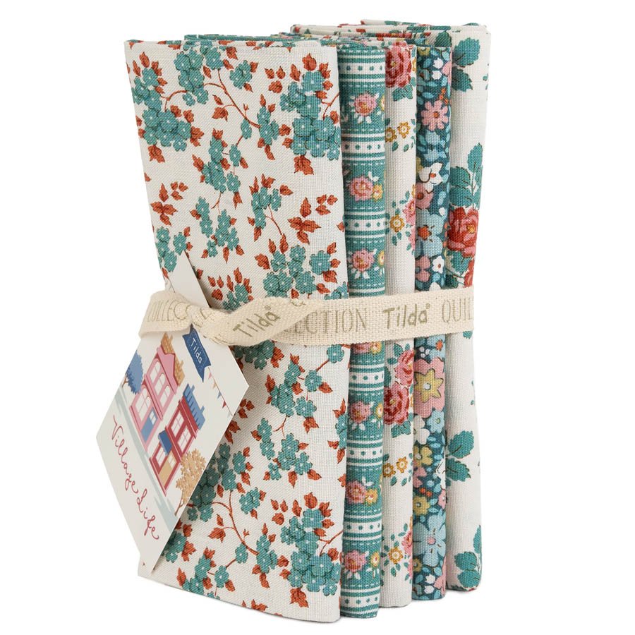 Village Life FQ Bundle Petrol teal Tilda