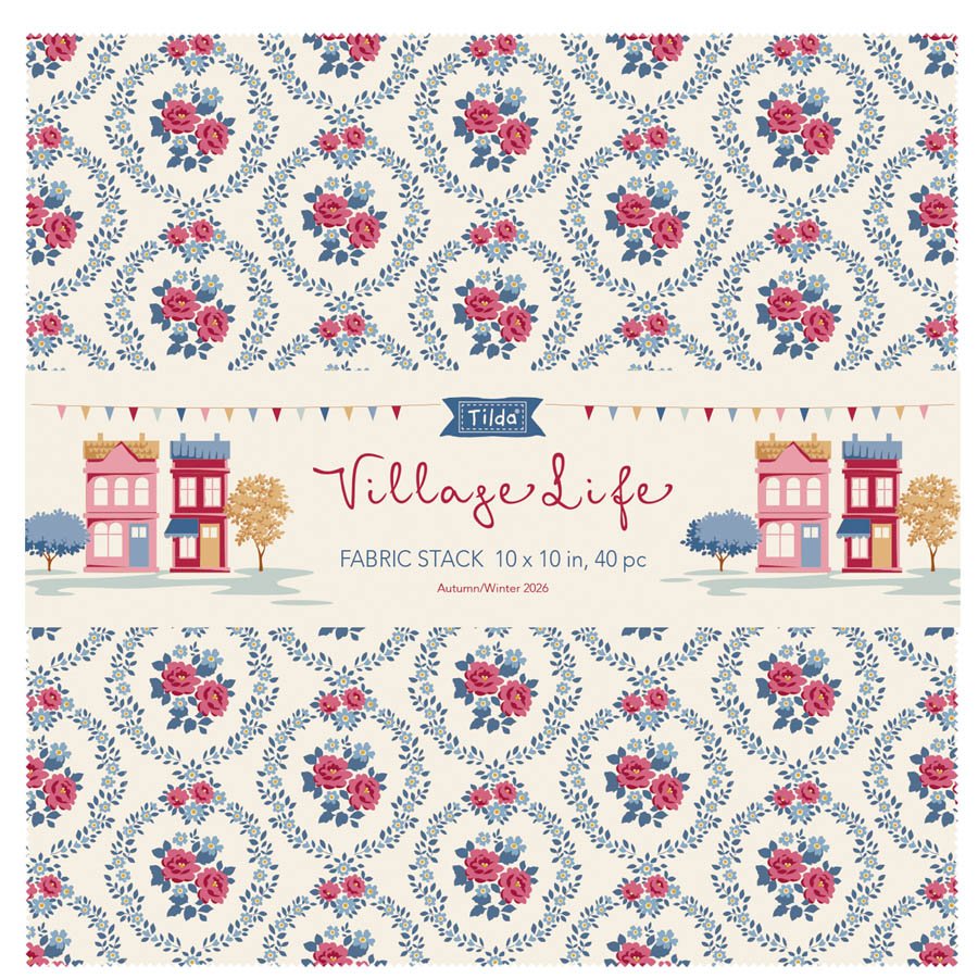 Village Life Fabric Stack 10x10 Tilda