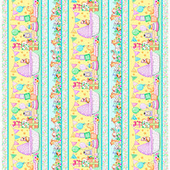 LITTLE ONES - BABY ANIMALS NURSERY BORDER STRIPE