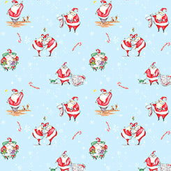 CANDY CANES & CLAUS -LT.BLUE