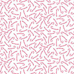 CANDY CANES & CLAUS WHITE/RED