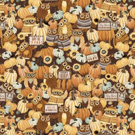 Happy Fall Brown Owl Patch