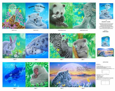 Under The Moon Book Panel 36in