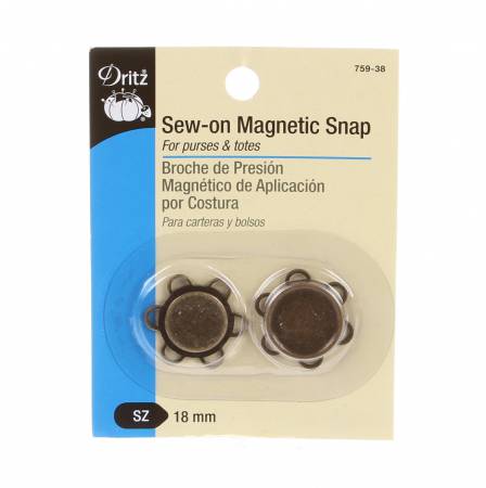 Sew-on Magnetic Snap Brass