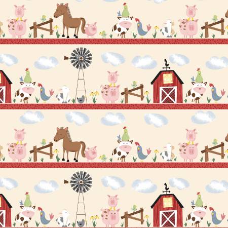 Farm-Tastic Red Border Stripe