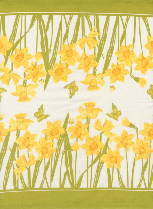 16" Classic Retro Floral Daffod 920 317 Moda Toweling#1