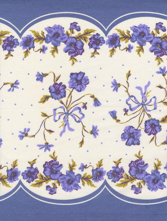 16" Classic Retro Floral Pansy 920 320 Moda Toweling#1